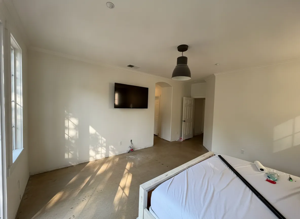 Interior painting in progress in an Orange County home