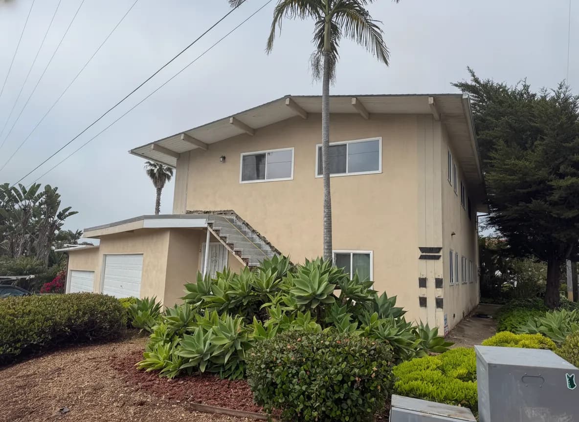 Exterior painting on a sunny Orange County day