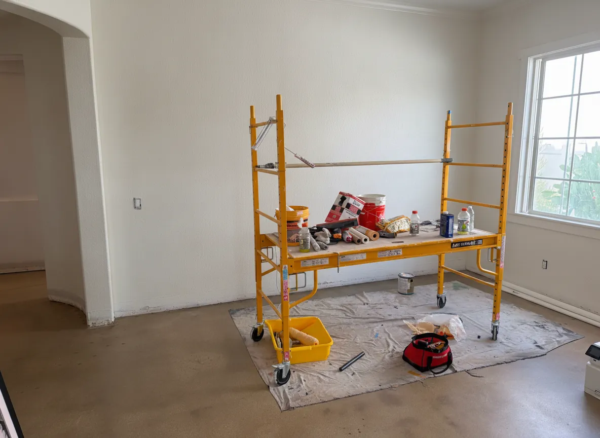 Careful surface prep before painting
